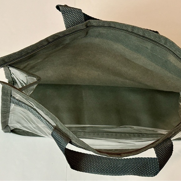 Clear See-Through Zipper Bag with Gray Handles – Versatile & Spacious - Picture 8 of 16